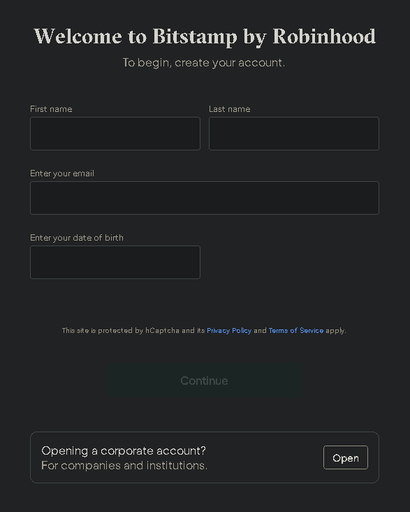 Tutorial Bitstamp 4 registro bitstamp