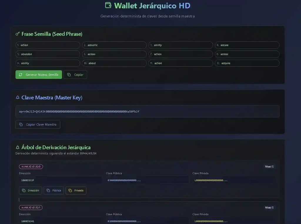 concepto HD Wallet