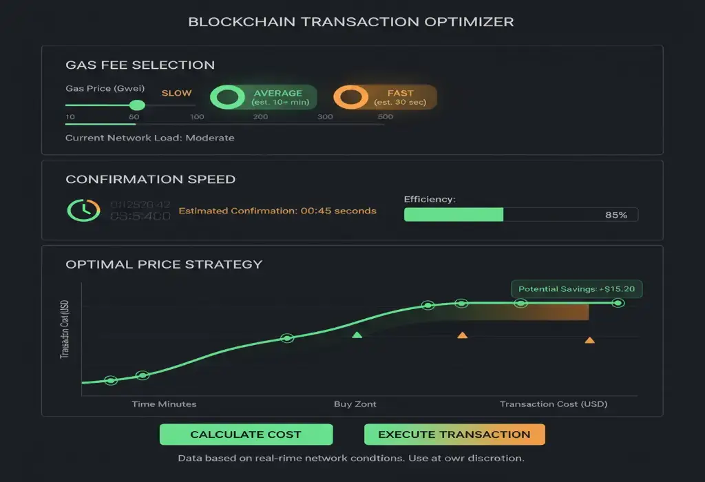 concepto Fee Estimation crypto