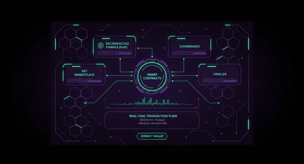 Concepto DApp aplicación descentralizada