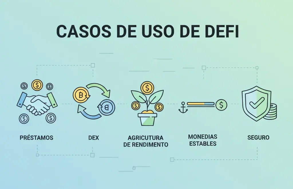 qué es DeFi 4 usos defi