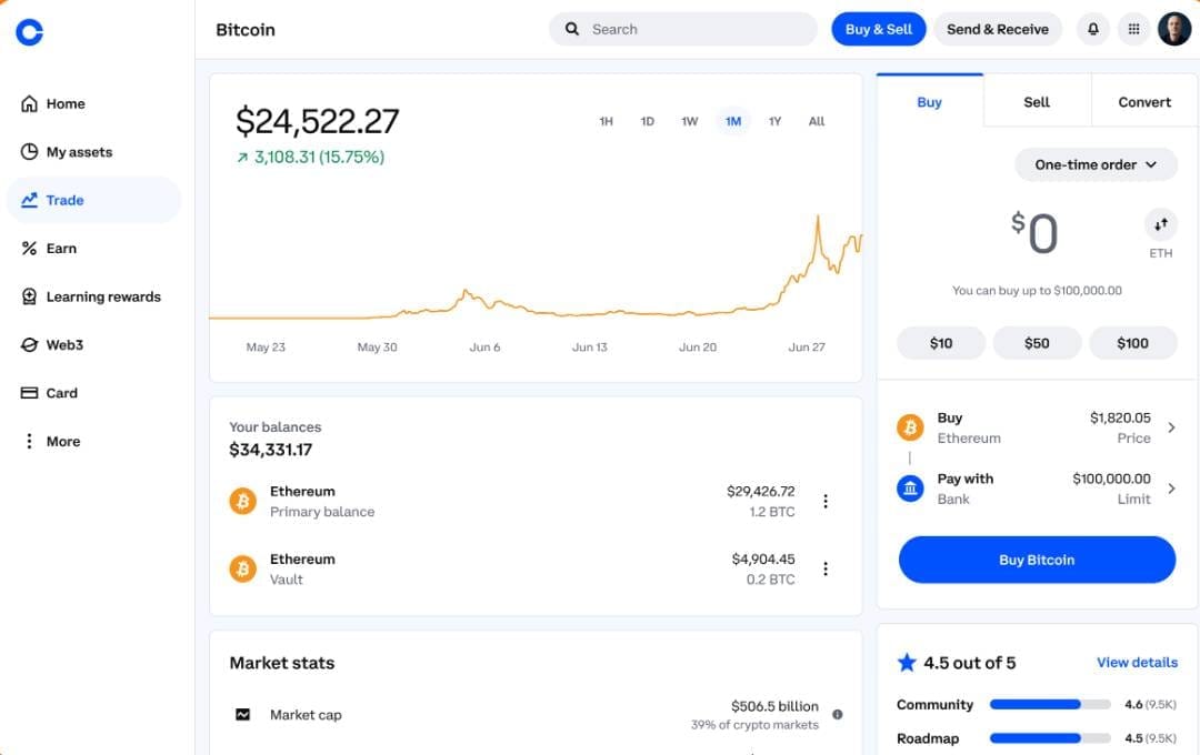 Tutorial Coinbase 8 ejemplo compra coinbase