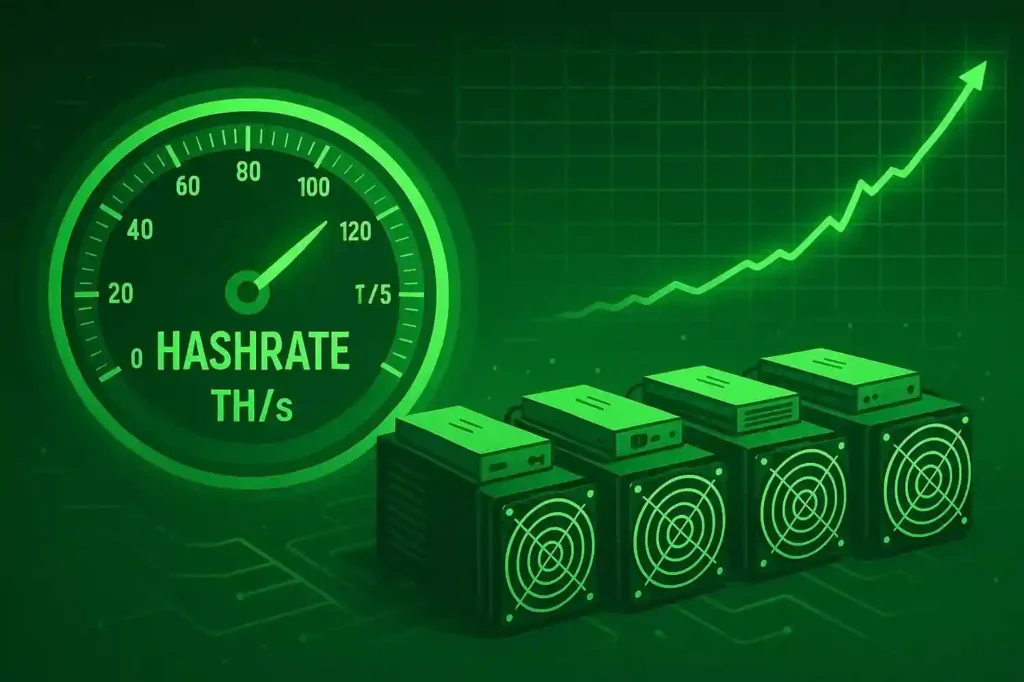 concepto Medidor de hashrate