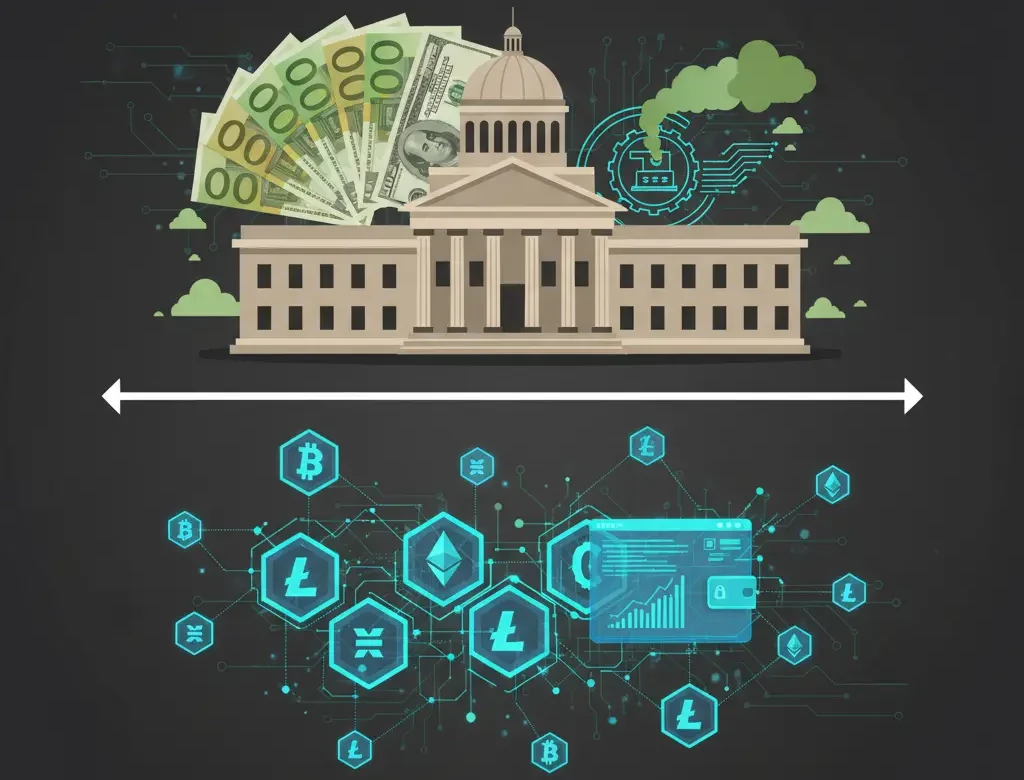 Concepto fiat moneda tradicional gobierno