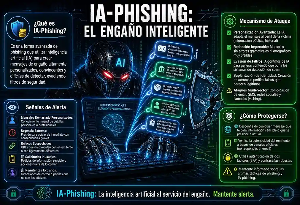 Infograf&iacute;a sobre el phishing con inteligencia artifial