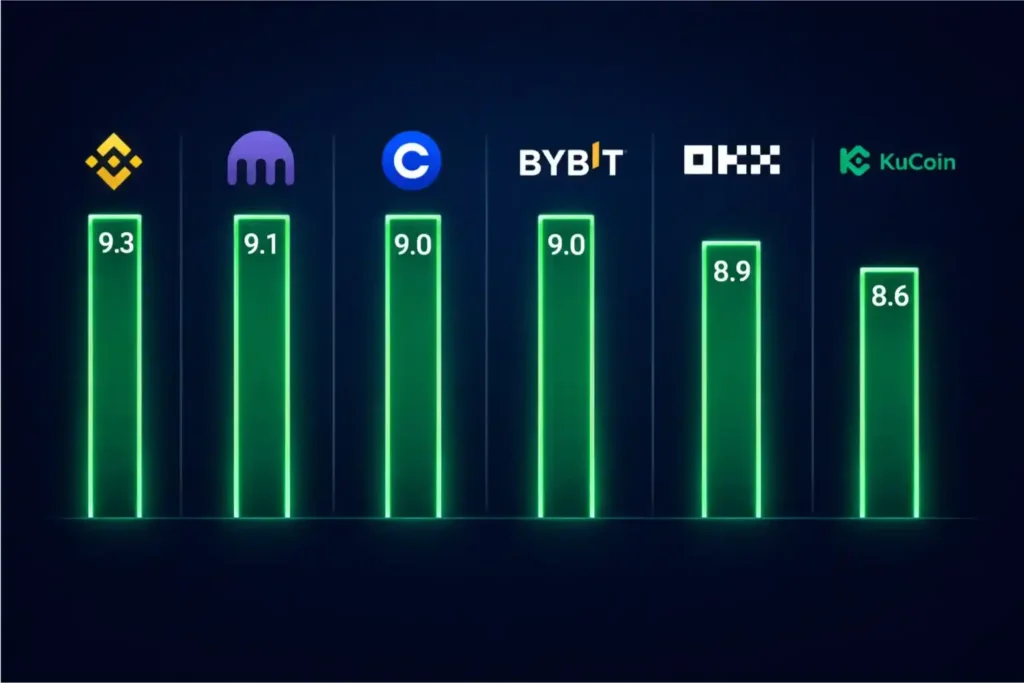 puntuacion 6 exchanges analizados