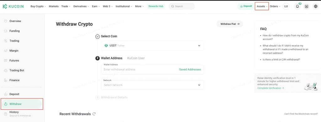 Tutorial KuCoin 2025 9 retiro kukoin
