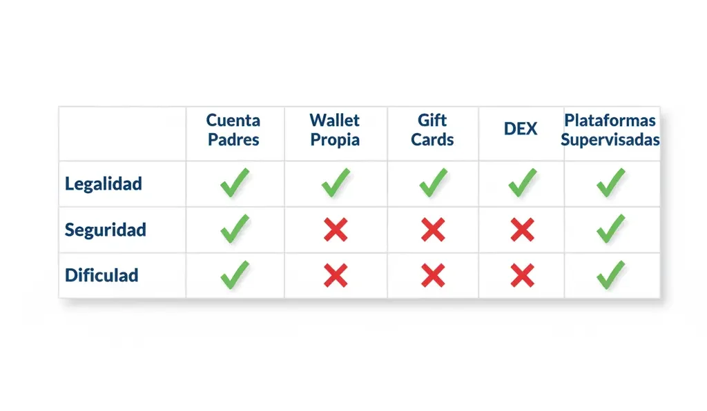 Cómo Comprar Criptomonedas siendo Menor de Edad 3 tabla_comparativa_cripto_menoress