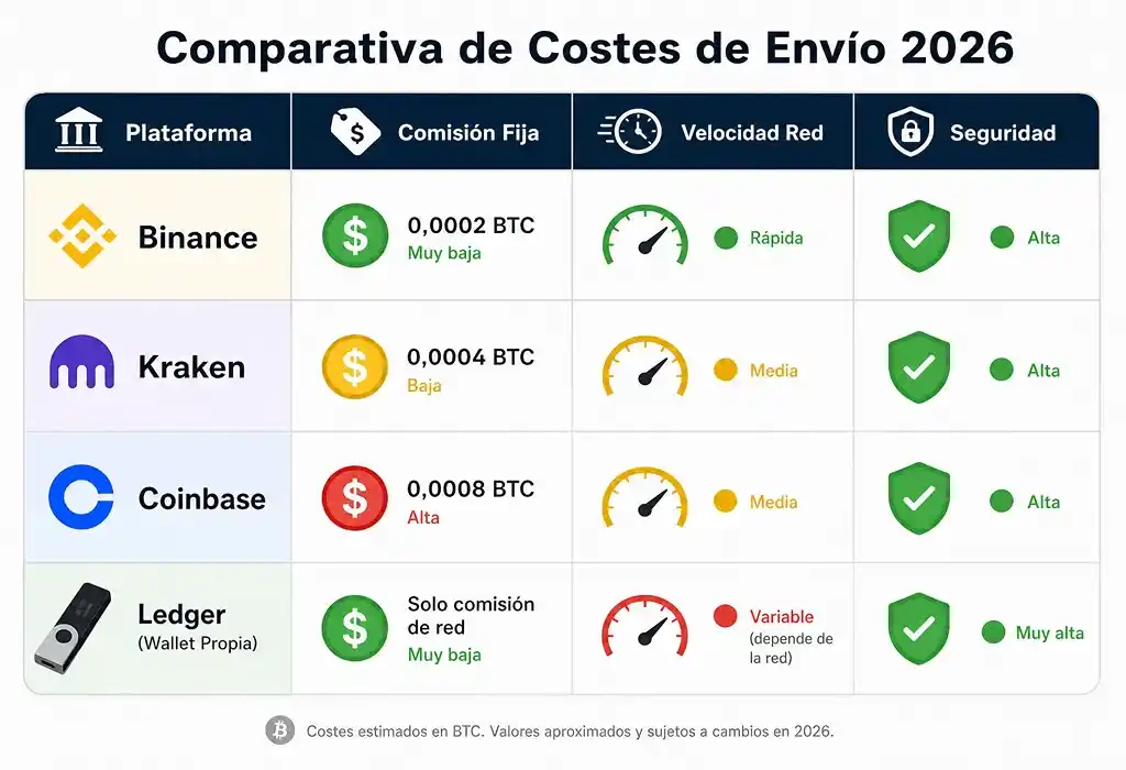 comparativa precios envio de bitcoin