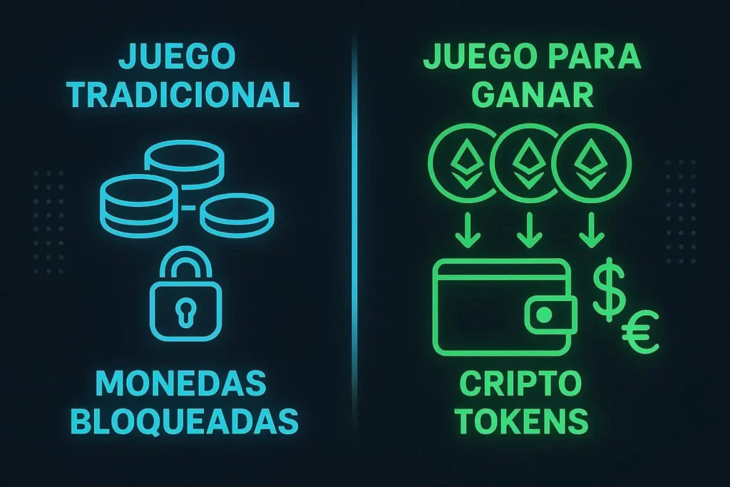  juego tradicional vs Play-to-Earn