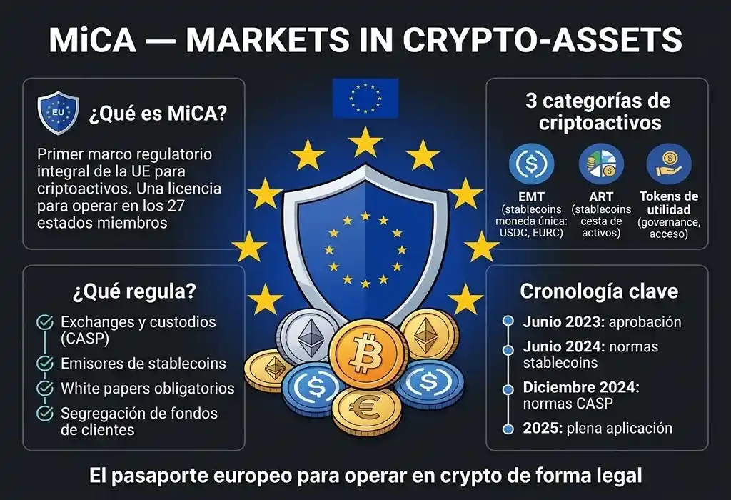 infograf&iacute;a conceptual de MiCA (Markets in Crypto-Assets)