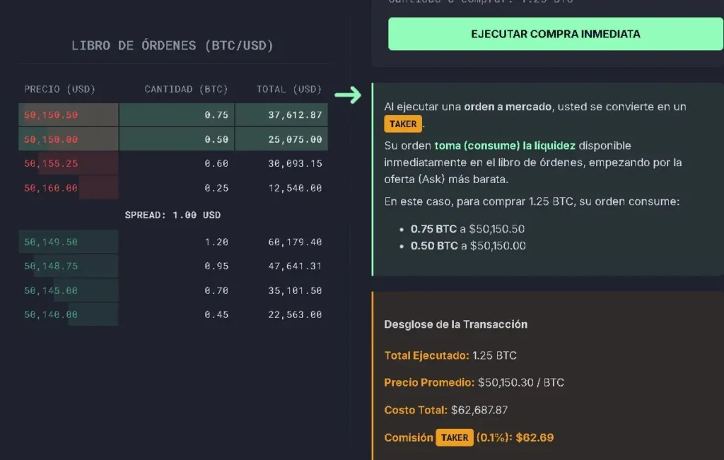 Taker Fee 1 concepto taker fee