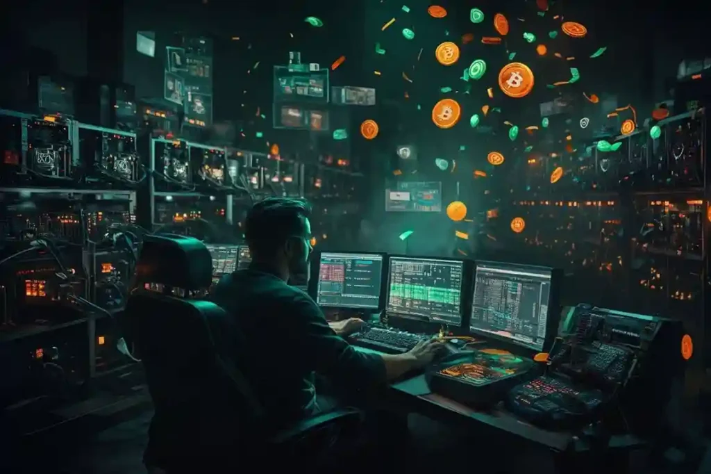 concepto Miner crypto