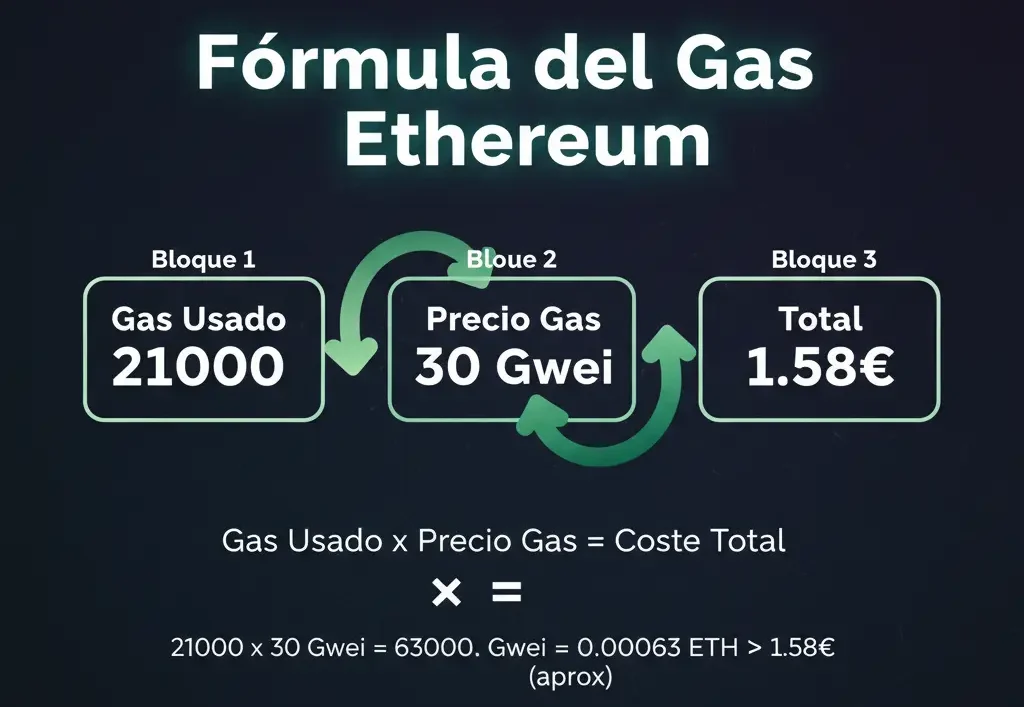 Diagrama explicativo fórmula gas Ethereum