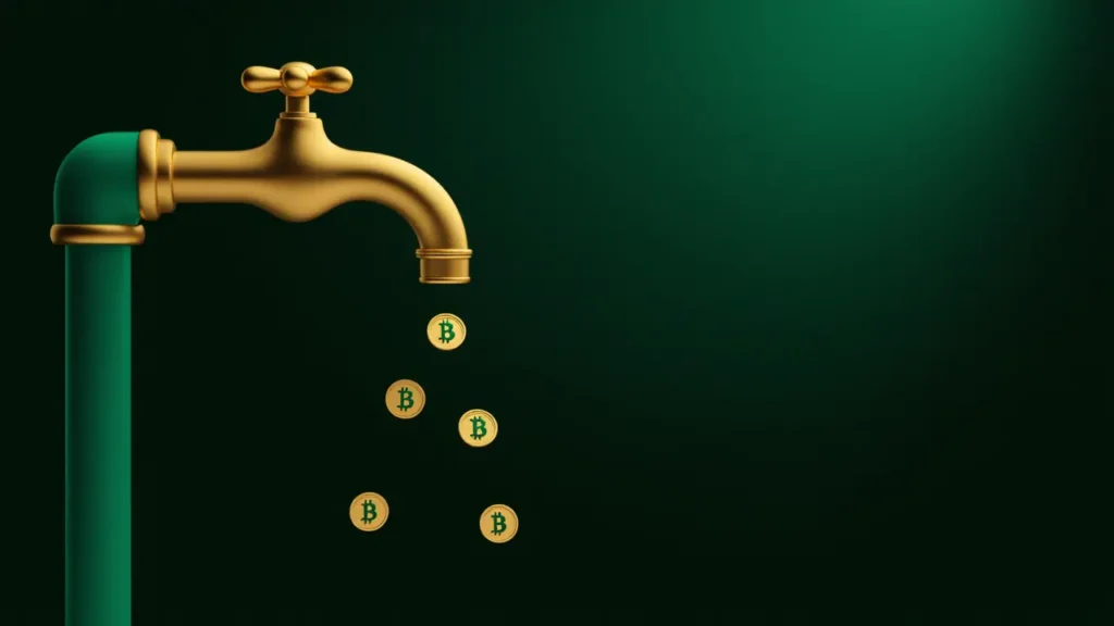 concepto faucet de criptomonedas
