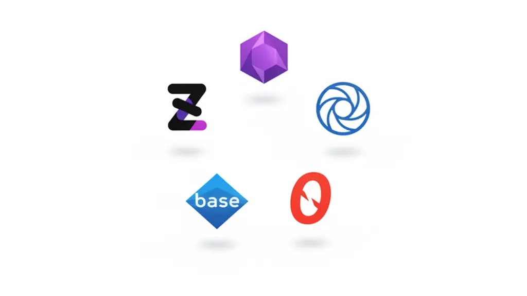 Qué son los Layer 2 5 Logos of major Layer 2