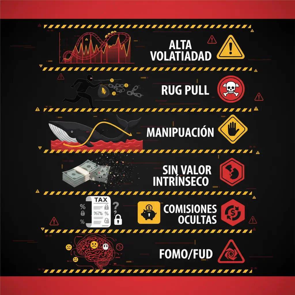 advertencias sobre riesgos de memecoins