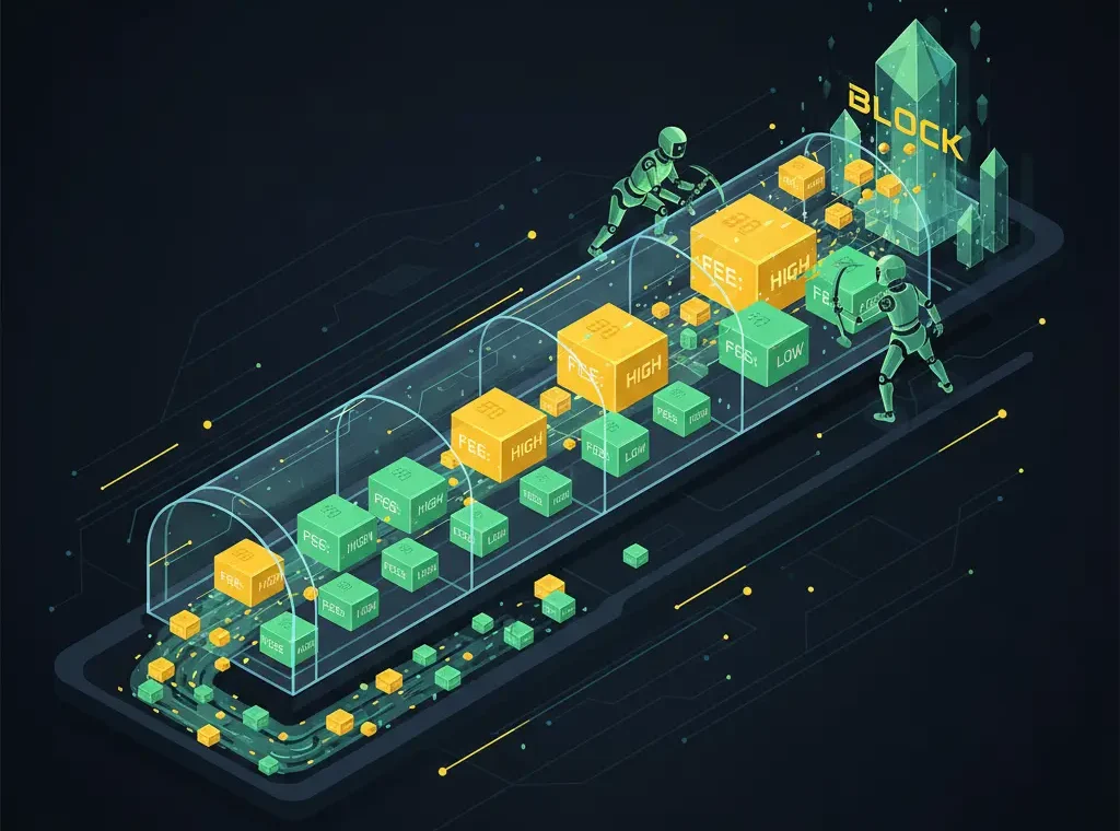 Concepto mempool blockchain