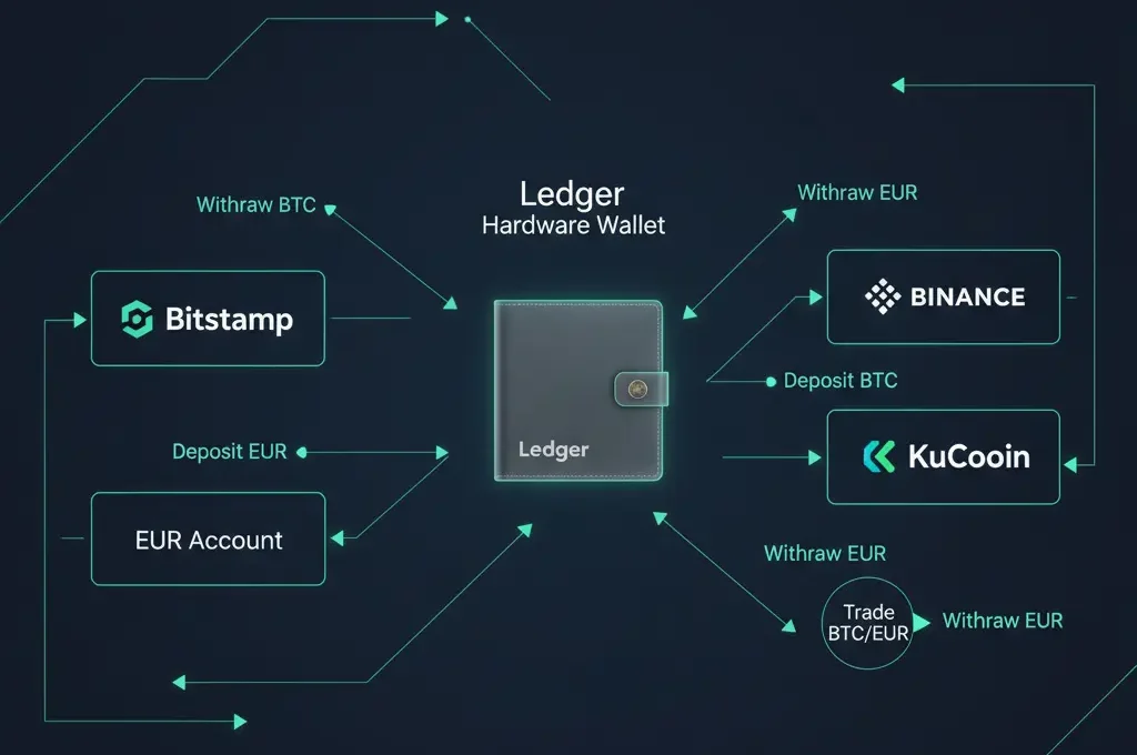 Mejores Exchanges Cripto 2025 6 Diagrama estrategia multi-exchange