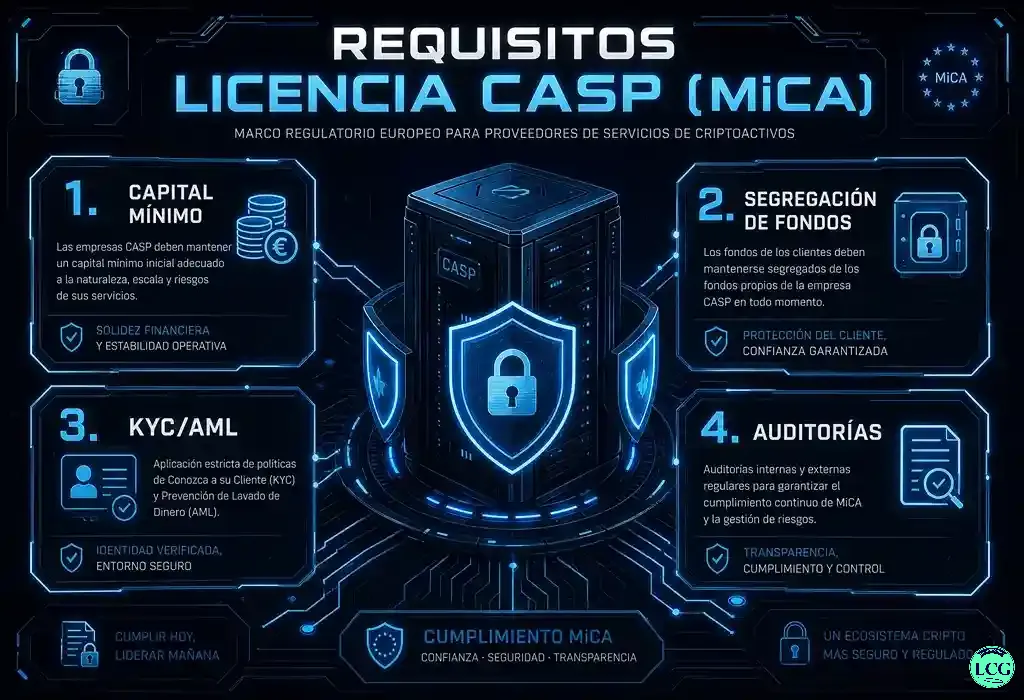 infograf&iacute;a requisitos casp mica en exchanges