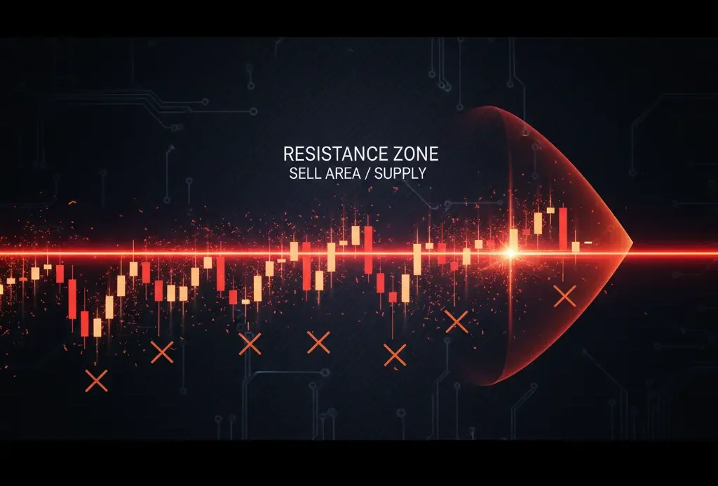 Concepto resistance resistencia trading
