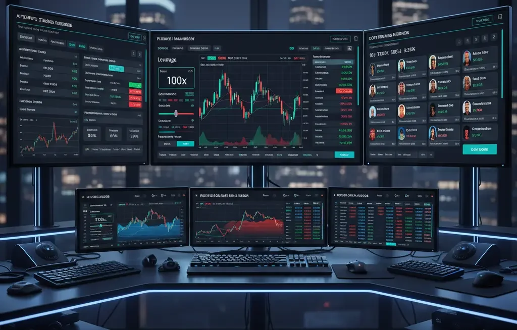 Advanced trading features visualization showing