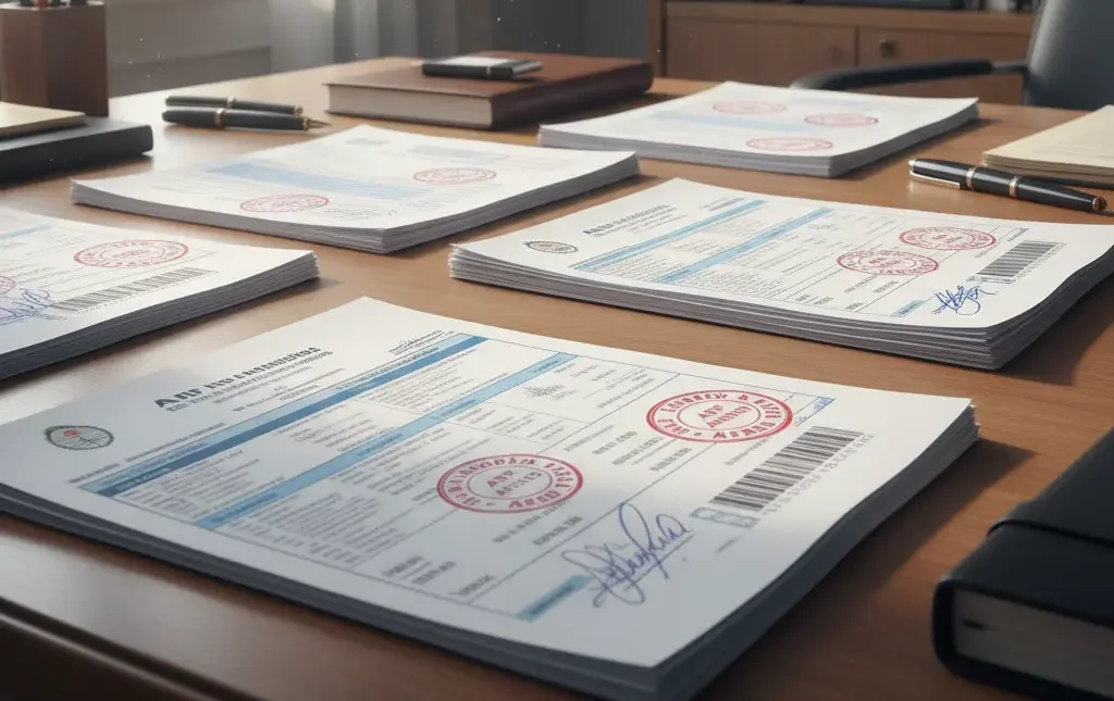 Documentaci&oacute;n AFIP con sellos de aprobado