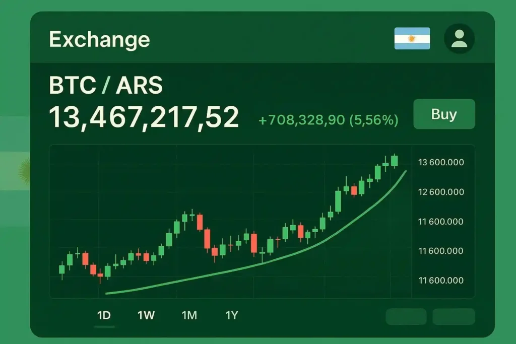 Interfaz de exchange argentino