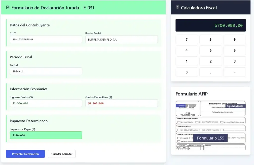 formulario digital de impuestos