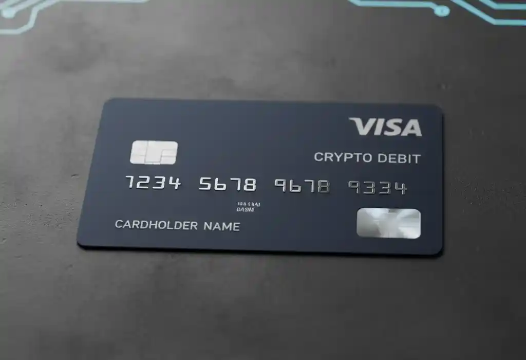 Midnight blue crypto card