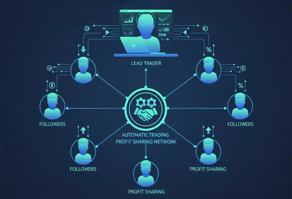 Ilustraci&oacute;n del concepto de copy trading