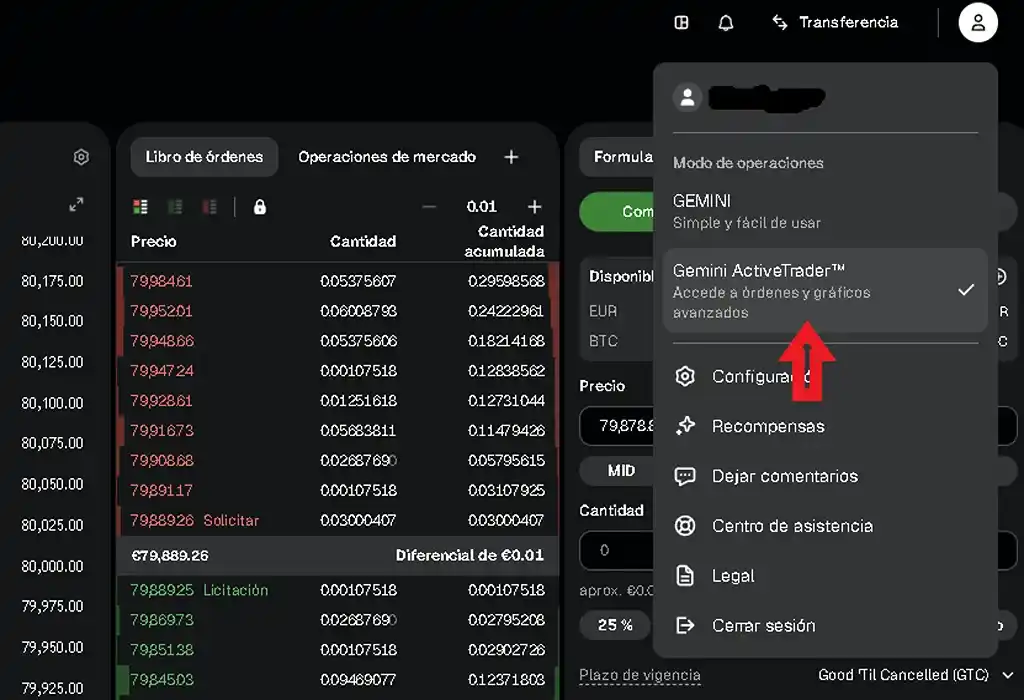 activar_active trader en gemini