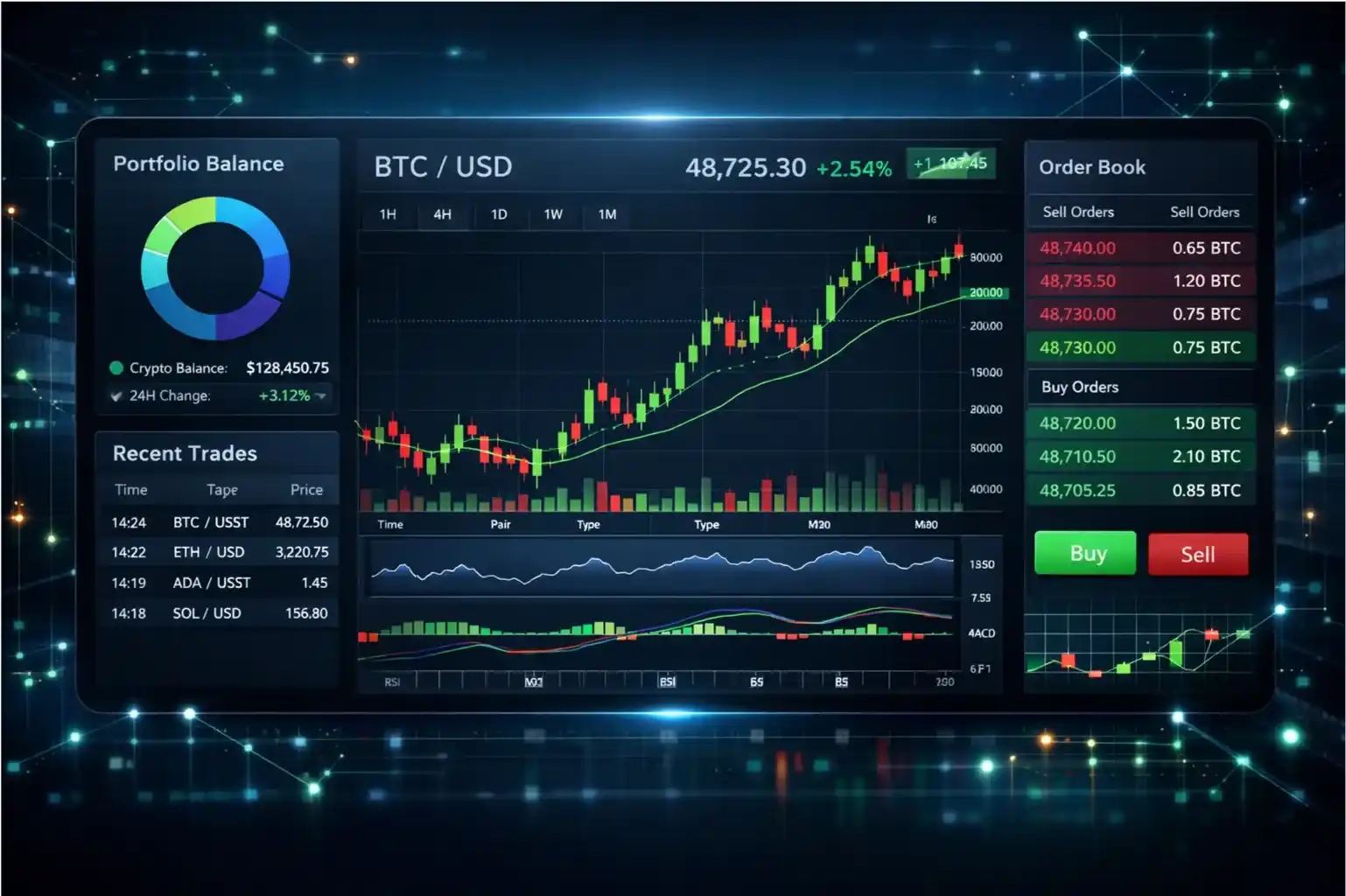 imagen conceptual de un dashboard de exchange