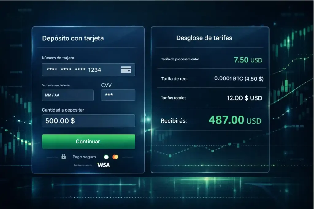 imagen conceptual depósito con tarjeta.