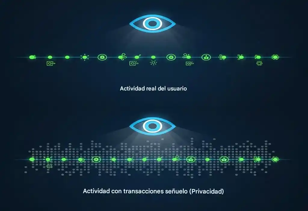 ilustraci&oacute;n conceptual de Decoy Transaction (transacci&oacute;n se&ntilde;uelo)