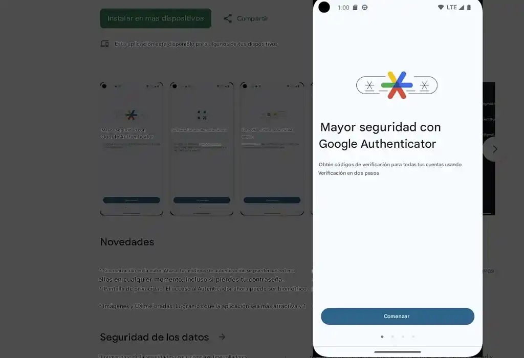 app de google autenticador