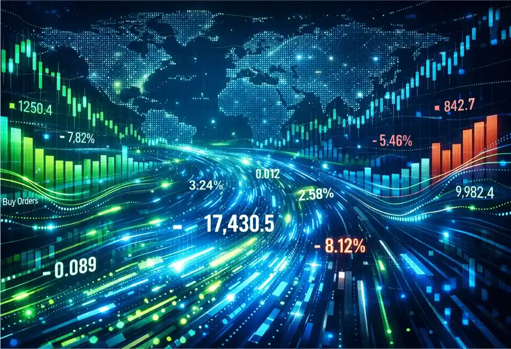 ilustración conceptual sobre la liquidez en los mercados de criptomonedas.