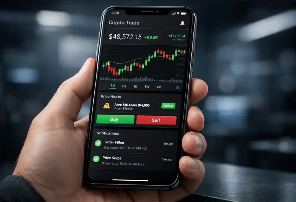 imagen conceptual de el trading en m&oacute;viles