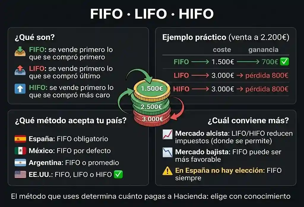 infograf&iacute;a conceptual de los t&eacute;rminos FIFO-LIFO-HIFO