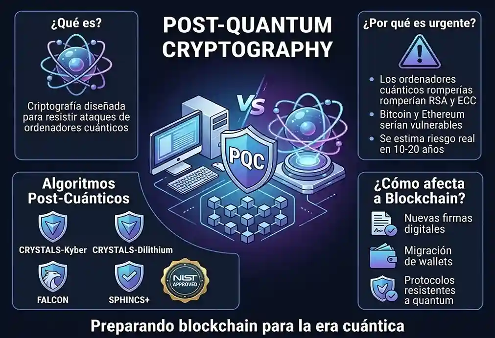 infograf&iacute;a conceptual de Post-Quantum Cryptography
