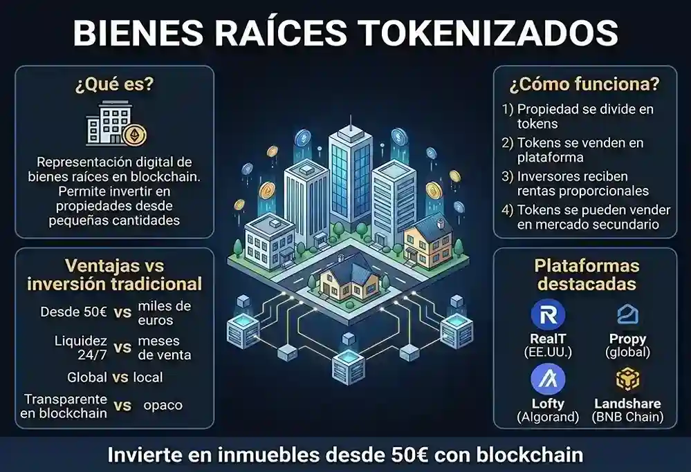 infograf&iacute;a conceptual de Tokenized Real Estate