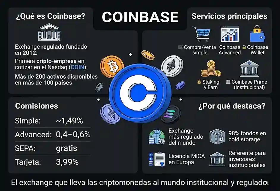 infograf&iacute;a conceptual de Coinbase