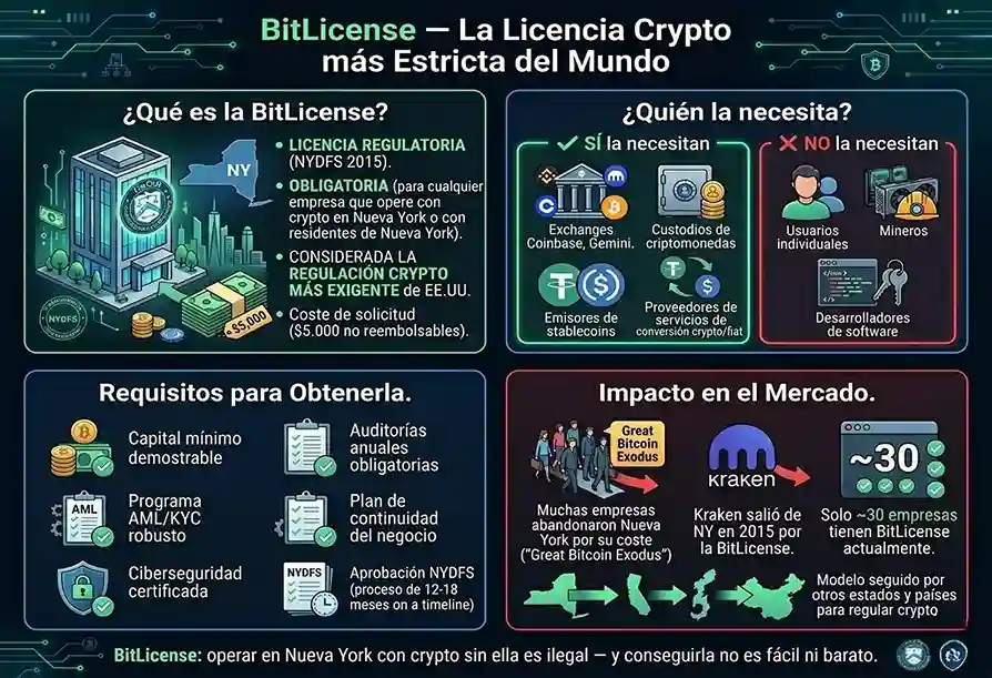 infograf&iacute;a conceptual del t&eacute;rmino BitLicense