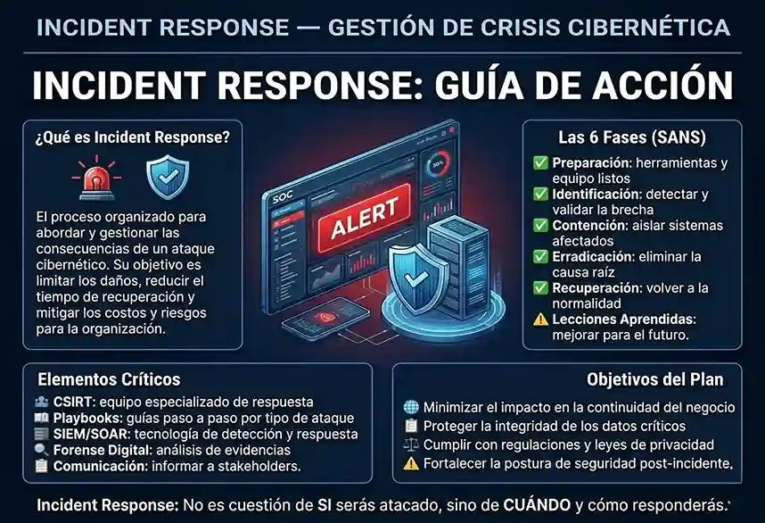 infograf&iacute;a conceptual de el t&eacute;rmino Incident Response