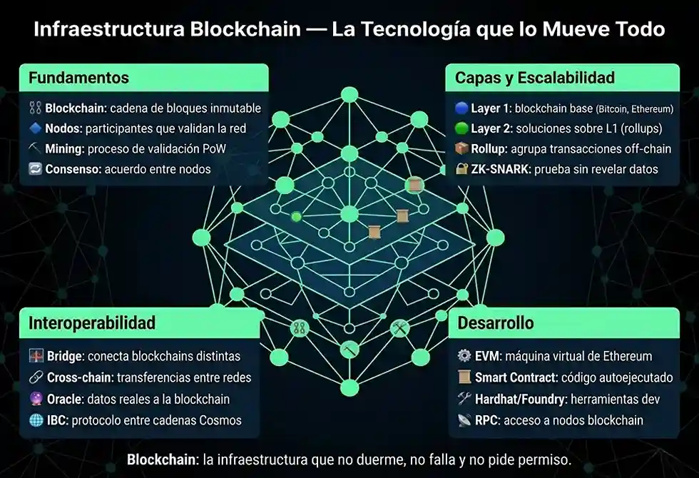 infografía de Infraestructura Blockchain