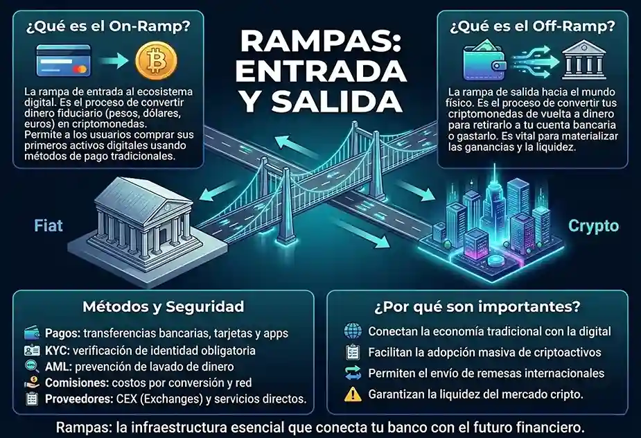 infograf&iacute;a conceptual del t&eacute;rmino ON-RAMP OFF-RAMP