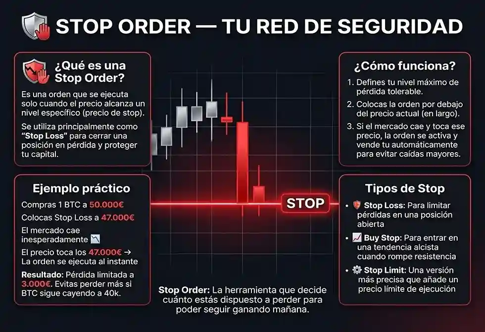 infografía conceptual de el término Stop Order