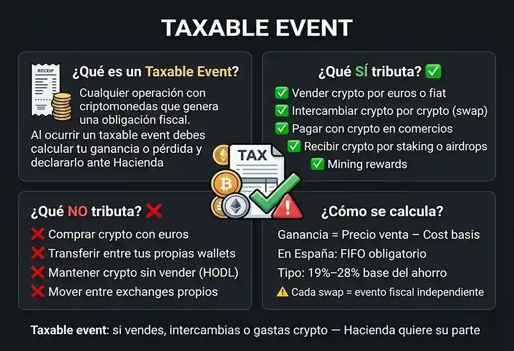 infograf&iacute;a conceptual del t&eacute;rmino Taxable Event