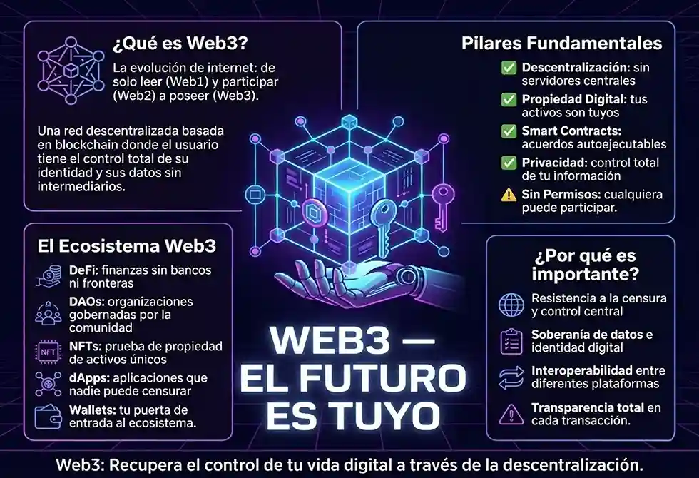 infograf&iacute;a conceptual del t&eacute;rmino web3