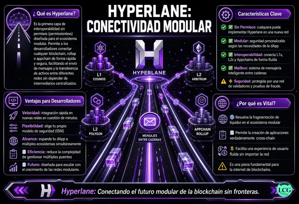 Infograf&iacute;a explicativa sobre Hyperlane en blockchain y crypto